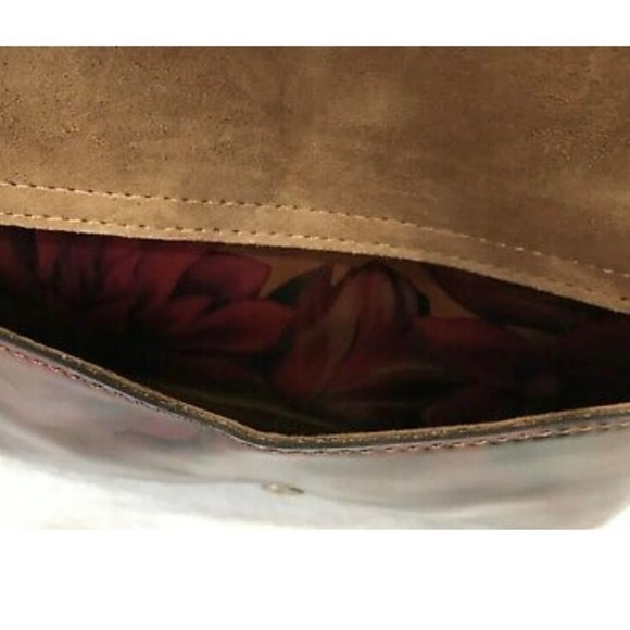 PATRICIA NASH “BOLSENA TOTE” HANDMADE LEATHER ENGLISH‎ MUMS DESIGN SHOULDer Bag - Picture 5 of 10